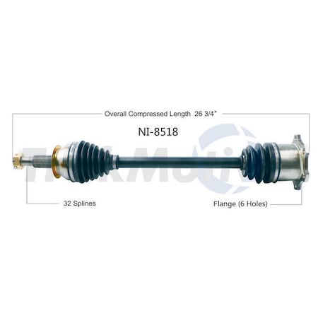 Surtrack Axle Cv Axle Shaft, Ni-8518 NI-8518